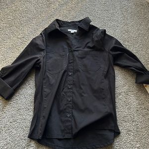Croft & Barrow NWT Women’s Black Button Down Blouse Size Small